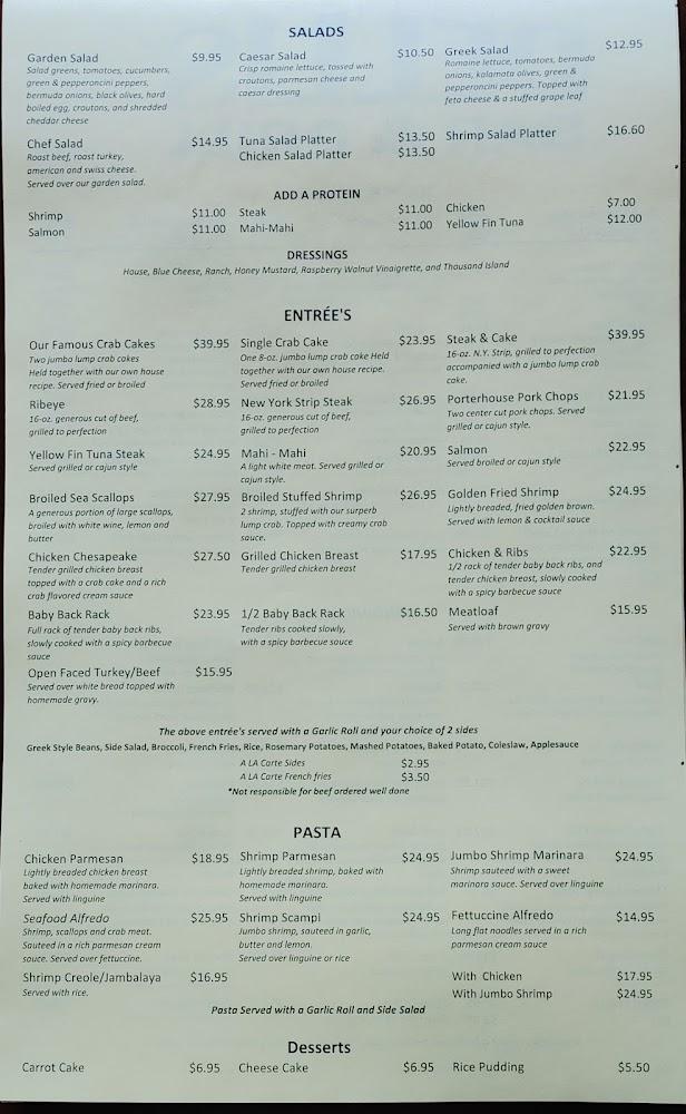 Dellis' Restaurant Bar & Grill - Menu Scan 1